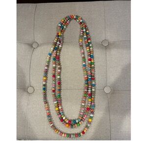 Noonday Collection Multicolor Uganda Paper Bead Layered Necklace